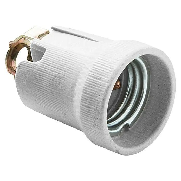 Portalámparas Cerámico E27 con Soporte M10, 4A/250V