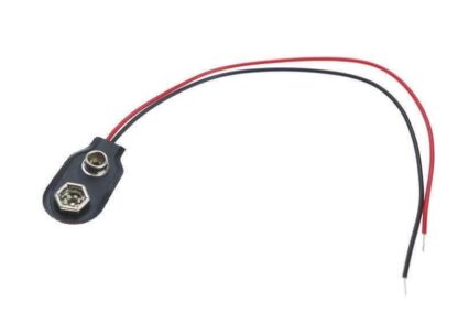 Portapilas conector clip pila batería 9V homologado, cables 16cm - Imagen 4