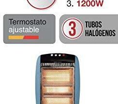Radiador halógeno ajustable 400/800/1200W