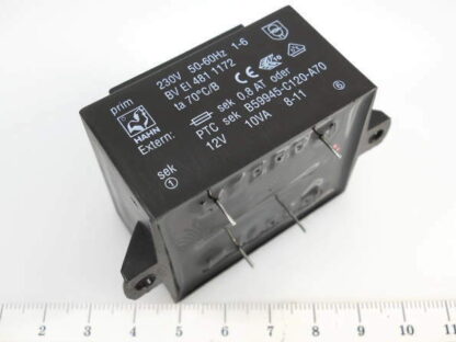 Transformador PCB 12V 10VA 833mA, 51/68x42x35mm Ta70ºC/B - Imagen 5