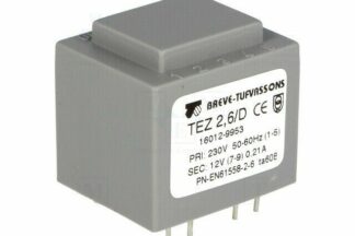 Transformador PCB 230V, 0-12V, 2,5VA, 210mA TEZ 2,6/D, 16012-9953