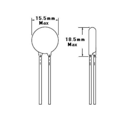 Varistor 430V 50A Ø15,5x6mm Panasonic ZNR V14431U - Imagen 3