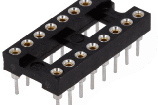 Zócalo de circuito integrado de 16 patillas torneado, paso de 2,54mm