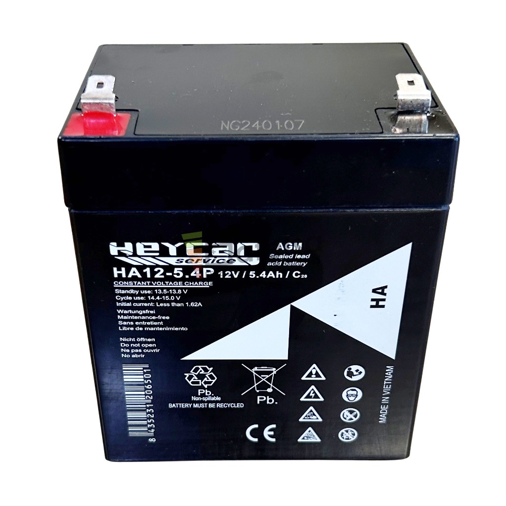 Bateria Plomo AGM HEYCAR 12V 5.4Ah HA12-5.4P