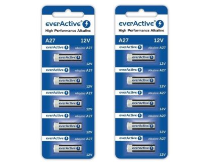 x10 Pilas 27A alcalina Everactive, 27A, 12V