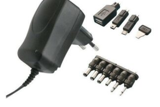 Alimentador universal 3-12V/1500mA 18W de 6 conectores +USB +MiniUSB + MicroUSB