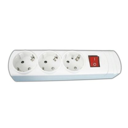 Base múltiple de 3 tomas con interruptor sin cable para montar