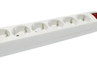 Base múltiple 6 Tomas con Interruptor 3680W Cable 1,5 m, Blanca