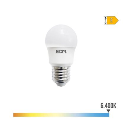 Bombilla E27 LED Esférica 8,5w 6400k luz día - Imagen 3