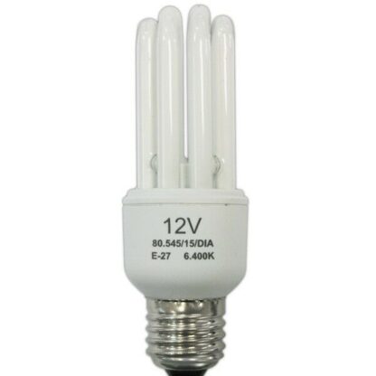 Bombilla de bajo consumo 15W para caravanas, camping, placas solares, náutica...