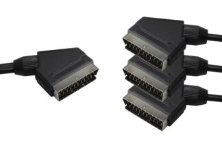 Cable Euroconector Macho - 3 x Euroconector Macho 1,5m