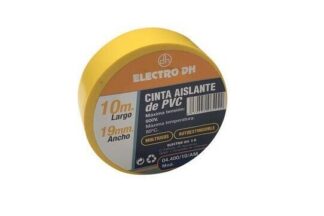 Cinta aislante de PVC amarilla 10m x 19mm