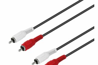 Conexión cable audo 2 RCA macho - 2 RCA macho 2,5m