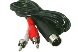 Conexión Cable DIN 5p - 2 RCA Audio Estéreo 1,5m Hilo Musical