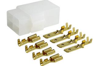 Conjunto Caja de Conexión Polarizada 4 vias Faston 6,35mm