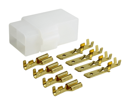 Conjunto Caja de Conexión Polarizada 4 vias Faston 6,35mm