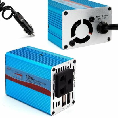 Convertidor DC-AC 12-220V 150W USB x2, mechero, "CE" - Imagen 3