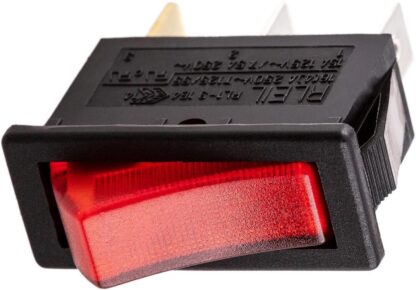Interruptor Luminoso Rojo SPST 16A/250V 125ºC ENEC14