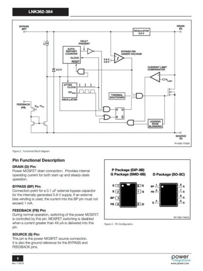 LNK364PN DIP-8B (7 patillas) - Imagen 4