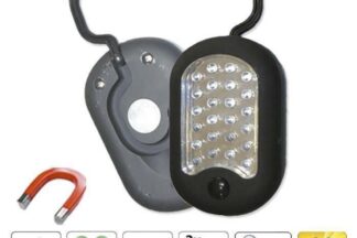 Linterna luz LED para taller con imán y gancho