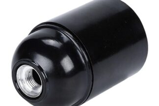 Portalámparas E27 Negro 4A/250V VDE T190ºC Baquelita