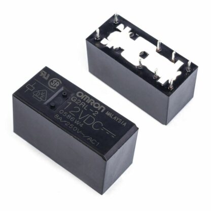 Relé12VDC 8A 2ctos 2+6 Pin Paso 5,0mm OMRON G2RL-2-12VDC