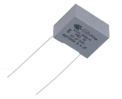 Condensador Safety X2, 0,33uF 330nF 310V, AEC-Q200, KEMET F863BN334K310ALW0L