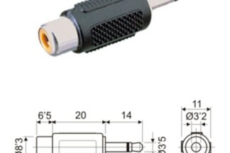Adaptador Jack 3,5mm Macho a Mono-RCA Hembra