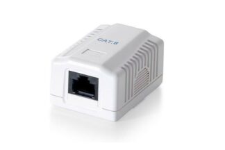 Base teléfono CAT.6 SUPERFICIE, RJ-45, 8p/8c, 54x39x29mm