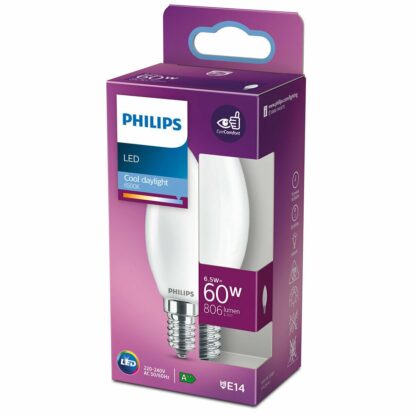 Bombilla Philips E14 LED Vela luz día 865/6500K 6,5W 806Lm 360º A++ - Imagen 3