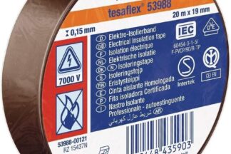 Cinta Aislante Marrón Homologada 20mx19mm TESA 53988-00121-00