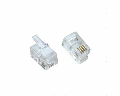 Clavija Telefónica RJ-9 4P4C Estrecha para Cable Plano