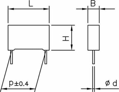 Condensador X1 Y2 Safety 2,2nF 300Vac AEC-Q200 KEMET - Imagen 3