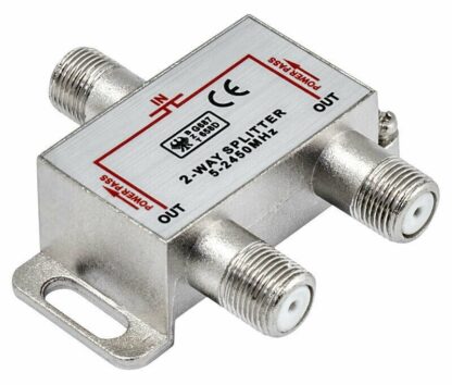 Distribuidor Repartidor Splitter 2 vias TV-SAT, 5 - 2450MHz