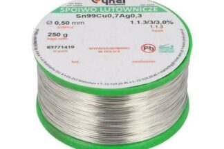 ESTAÑO Sn99/Ag0,3/Cu0,7 SAC0307 Ø0,5mm 250gr, 216 - 227ºC