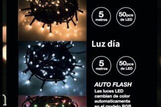 Guirnalda de luces navideñas con 50 LEDs