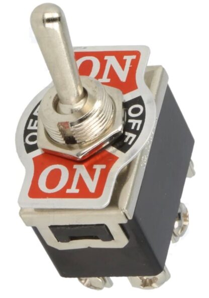 Interruptor Bipolar Palanca ON-OFF-ON DP3T 10A/250V