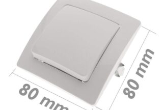 Interruptor de empotrar blanco 10A/250V 80x80x12mm