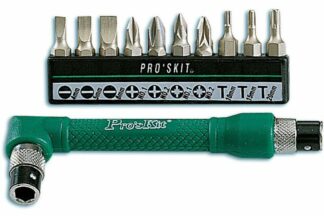 JUEGO DESTORNILLADOR 10 BOCAS + LLAVE-MANGO PROSKIT 1PK-212