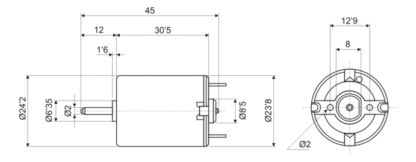 MICRO-MOTOR REDONDO de 1,5V a 4,5V - Imagen 3