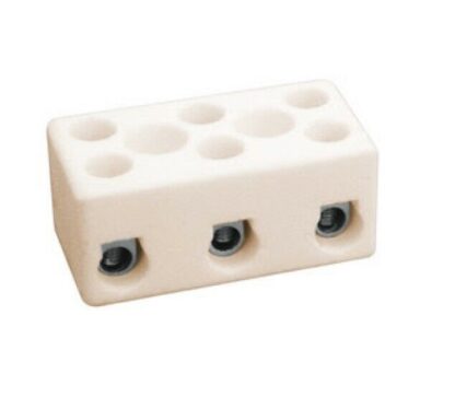 Regletas cerámica 3 polos 3mm², 16A/250V