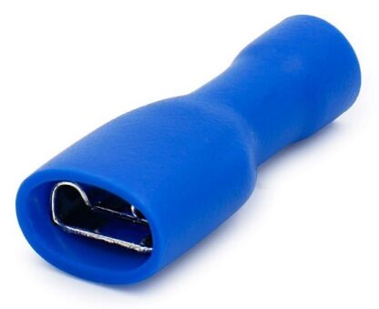 Terminal Faston 4,8mm Hembra Aislada Vinilo Azul Cable 1,5 - 2,5mm² (100 Uds)
