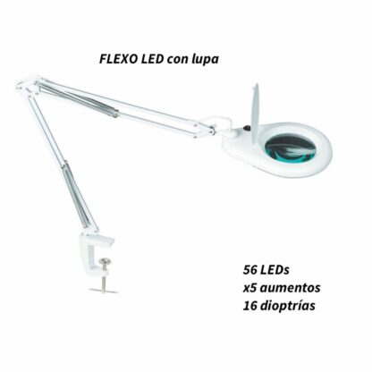 Flexo Led Lupa Profesional Aumentos x3, Dioptrías x8 - Imagen 2
