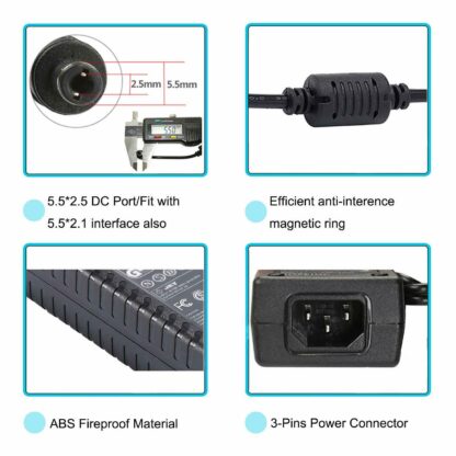 ALIMENTADOR 24V/2A 48W 100-240V, Conector 5,5x2,5/2,1 - Imagen 7