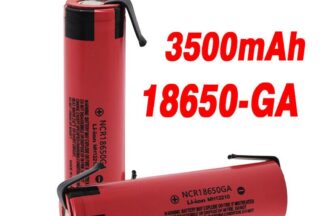 Batería Panasonic 3,6V/3500mAh, NCR18650GA, 10A Descarga. C/Term. (Soldable)
