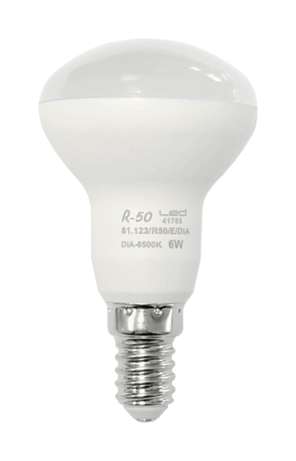 Bombilla E14 LED reflectora R50 6W 88x50mm 3000K (2 Unidades)