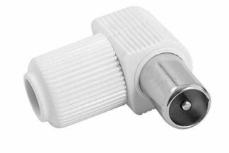 Conector de antena TV macho acodado (50 unidades)