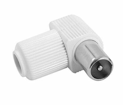 Conector de antena TV macho acodado (50 unidades)