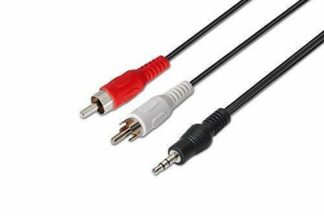 Conexión cable audio Jack 3,5mm Macho Estéreo - 2 RCA Macho