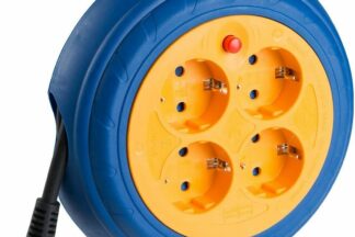 Enrollacable 3m 3200W Pequeño 18x5,5cm Térmico H05VV-F 3G1,5 mm²